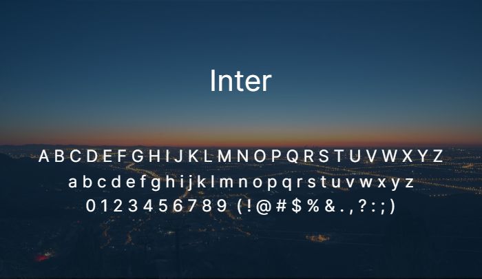 inter font