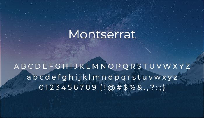 montserrat sans serif font