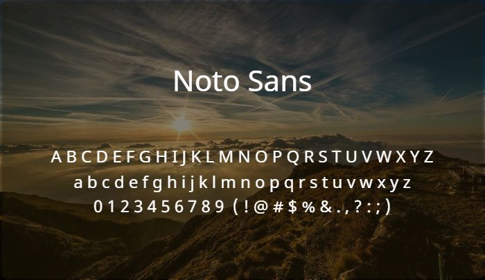 noto sans font