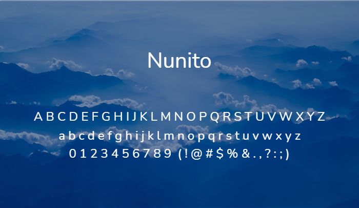 nunito font