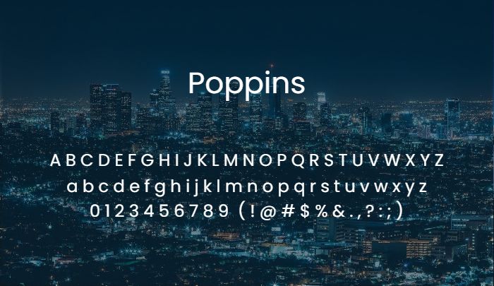 poppins sans serif font