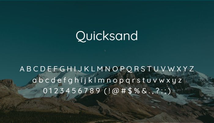 quicksand sans serif font