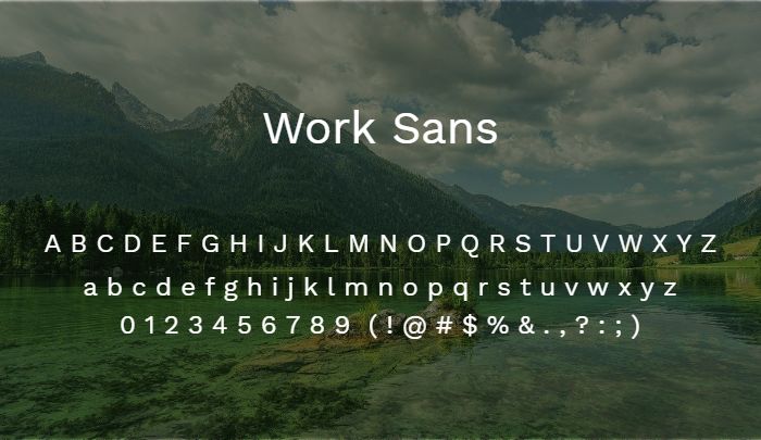 work sans google font