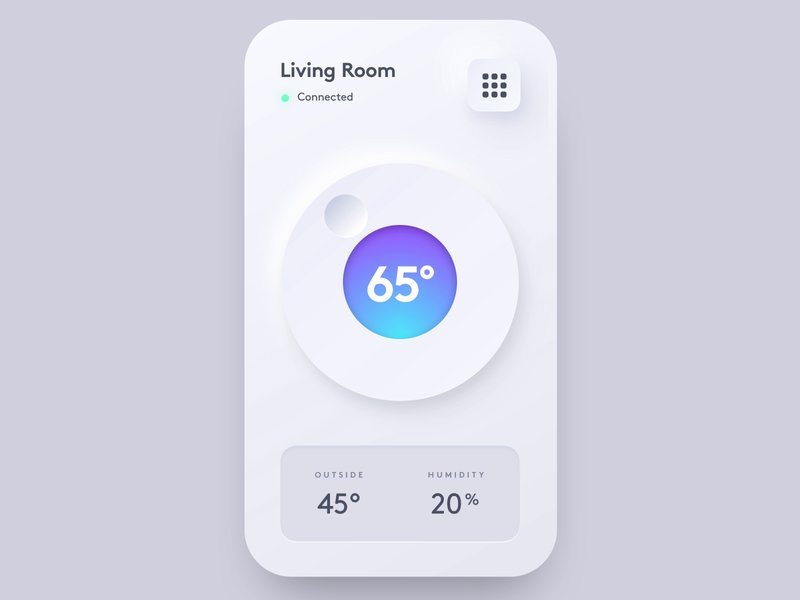 Neumorphic Thermostat by Andrew