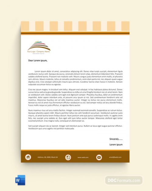 Company Letterhead Template Word