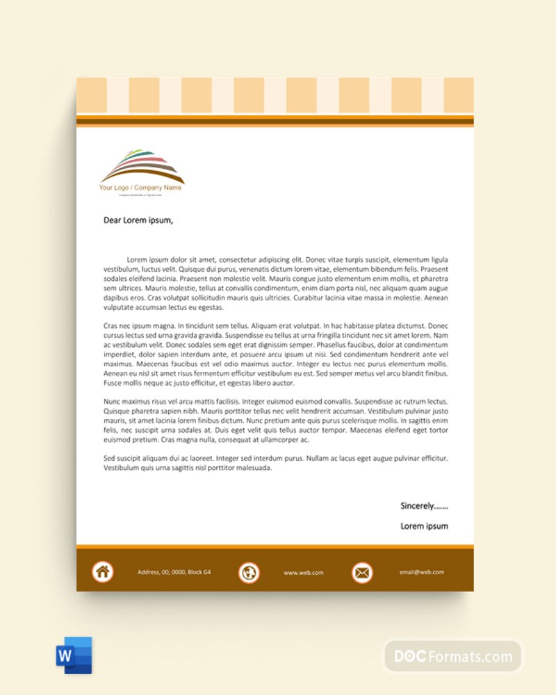 Business Consultant Letterhead Template