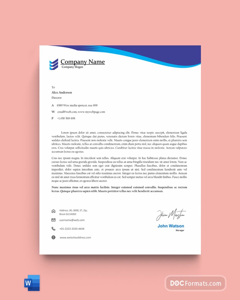 21 Best Business Letterhead Templates (Word, AI) - Free & Premium Regarding Headed Letter Template Word