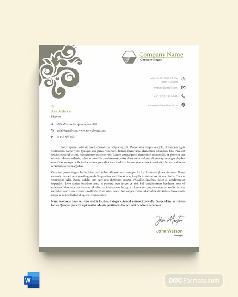 24 Best Business Letterhead Templates (Word, AI) - Free & Premium Pertaining To Word Stationery Template Free