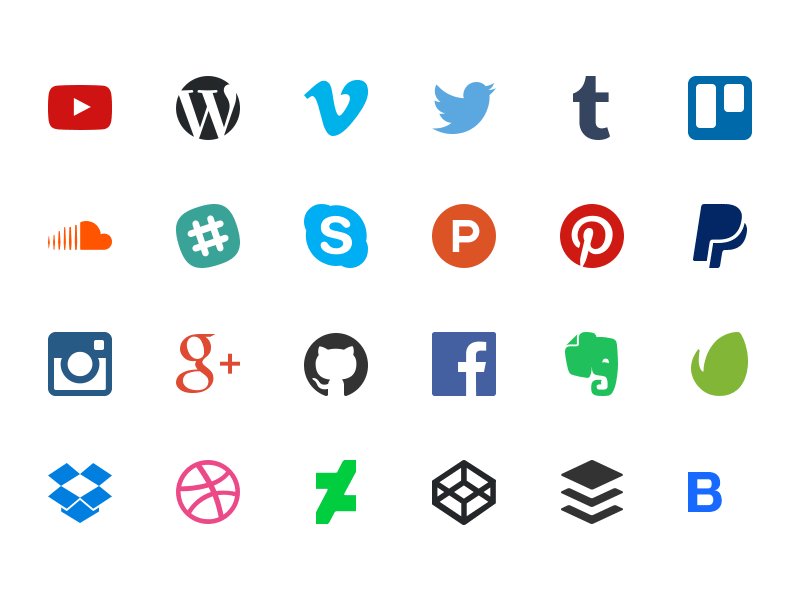 Nucleo free social icons