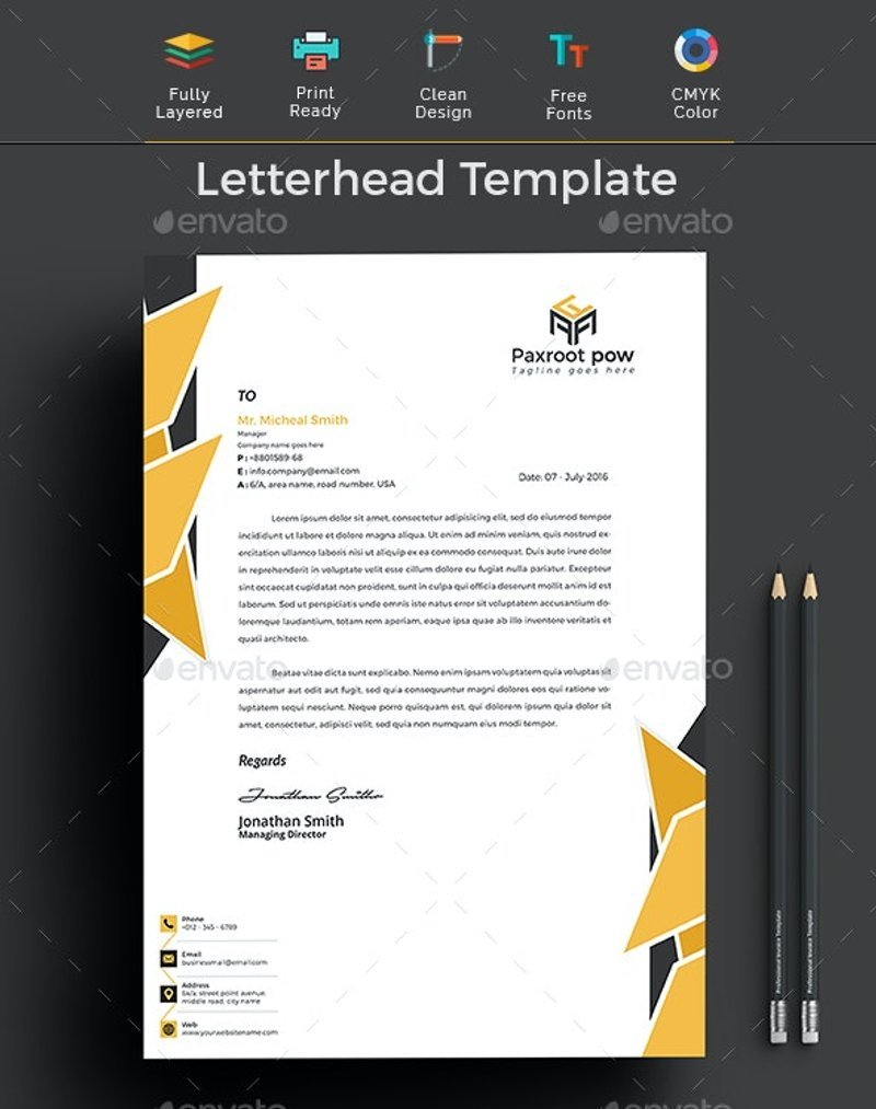 22 Best Business Letterhead Templates (Word, AI) - Free & Premium For Free Letterhead Templates For Microsoft Word