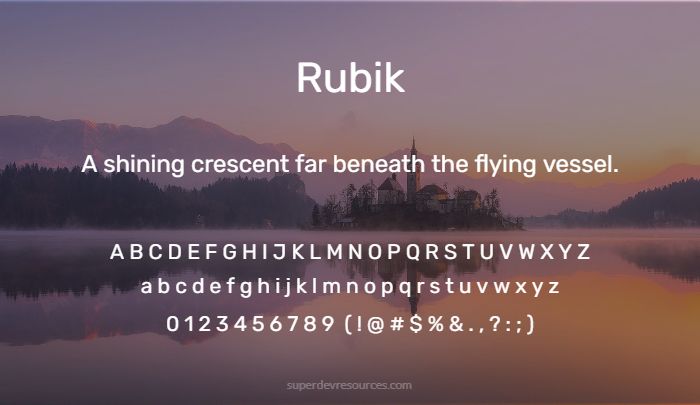 Rubik Font