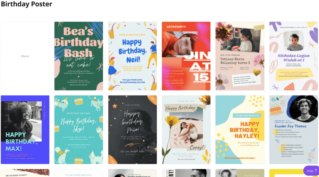 canva brithday posters