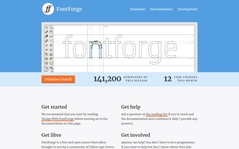 fontforge free font editor