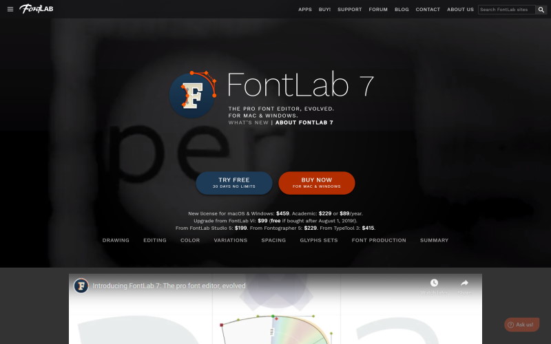 FontArk - Advanced online font editor, font creator