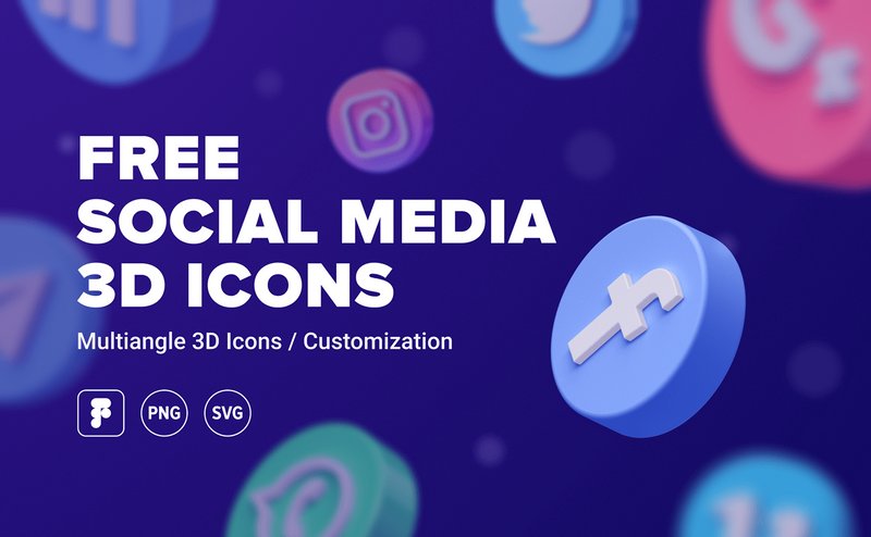 free Social Media D icons