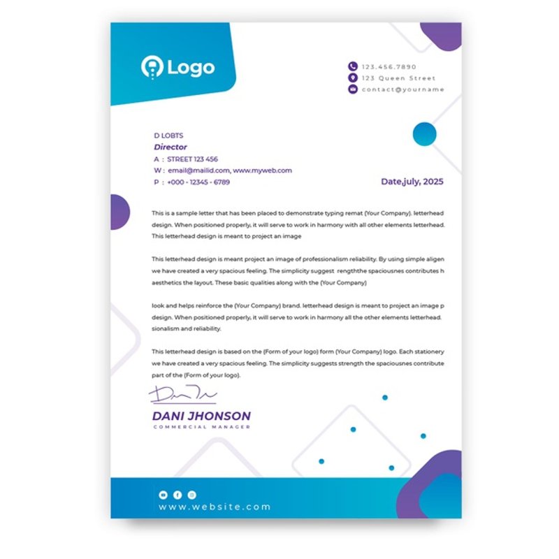 free marketing business letterhead