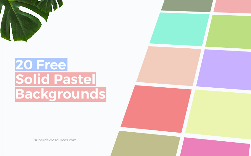 20 Free Solid Pastel Color Backgrounds - Super Dev Resources