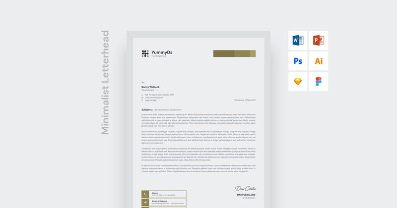 Minimalist Letterhead word ppt