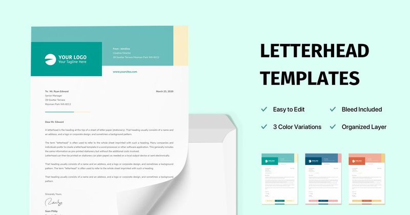 modern business letterhead