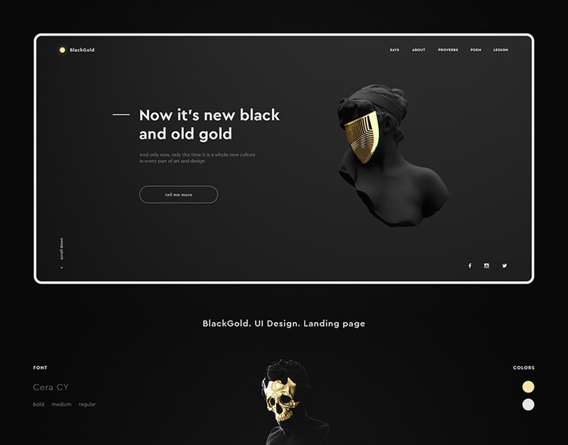 BlackGold UI Design on