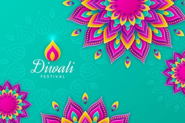 diwali festive background rangoli