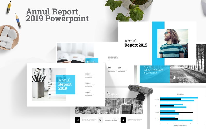 free annual report powerpoint template