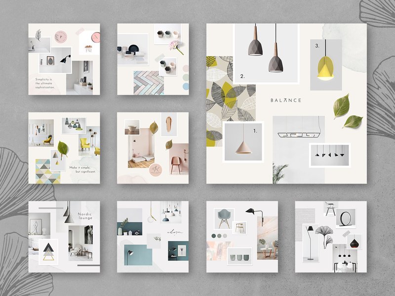 free instagram mood board templates