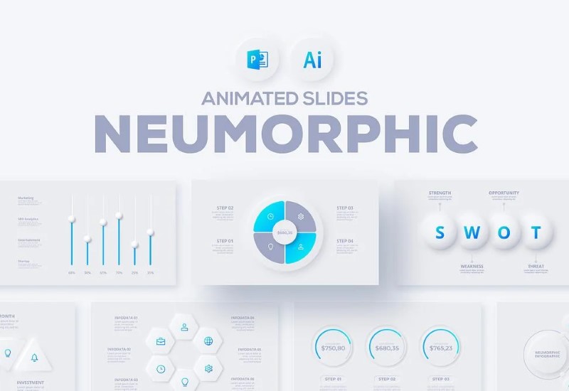 free neumorphic powerpoint presentation