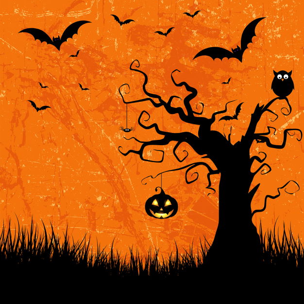 grunge style halloween background