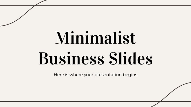 minimalist business powerpoint slides