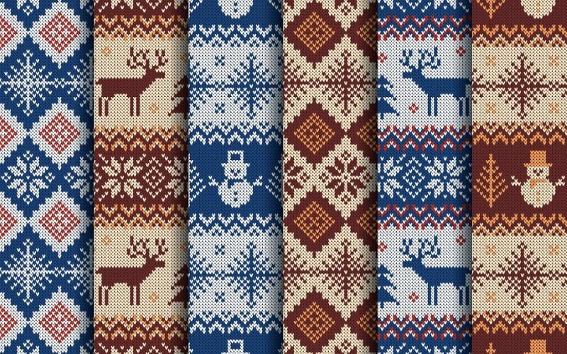 knitted christmas patterns