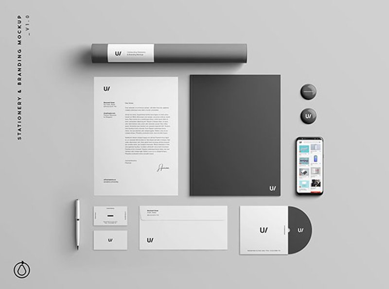 Free Stationery Branding Identity Mockup