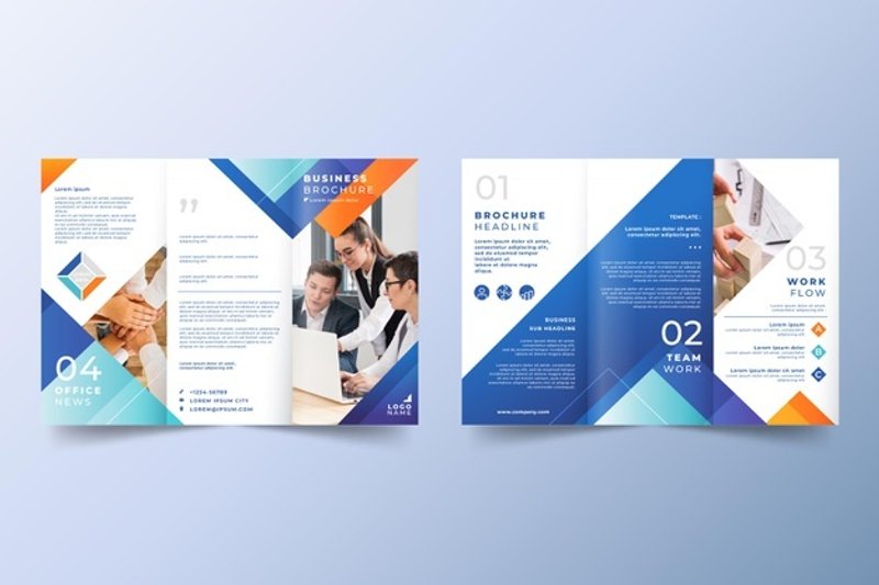 abstract trifold brochure vector template