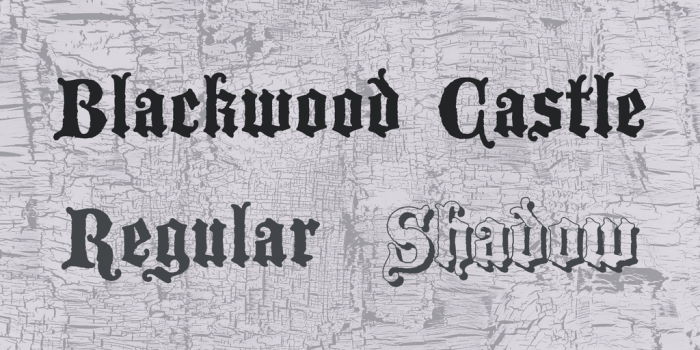 blackwood castle free font