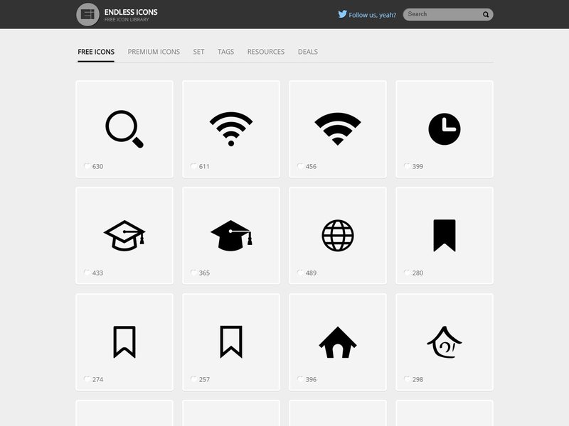 endless icons free icon library