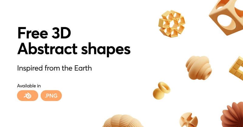 free earthy abstract D shapes