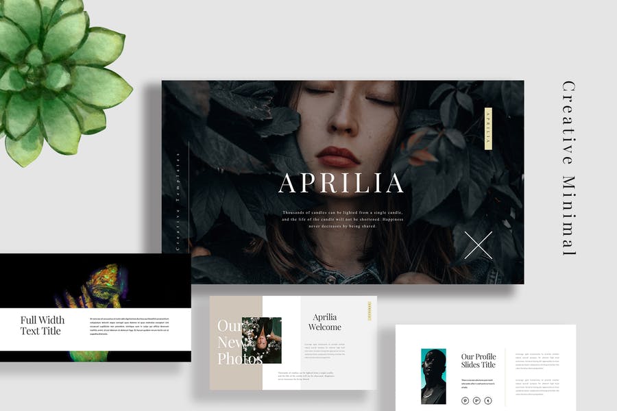 aprilia modern minimal powerpoint template