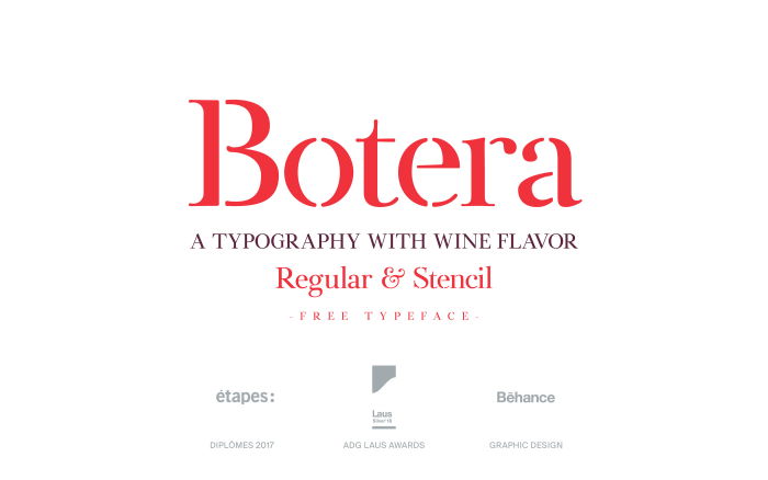 botera free font serif stencil