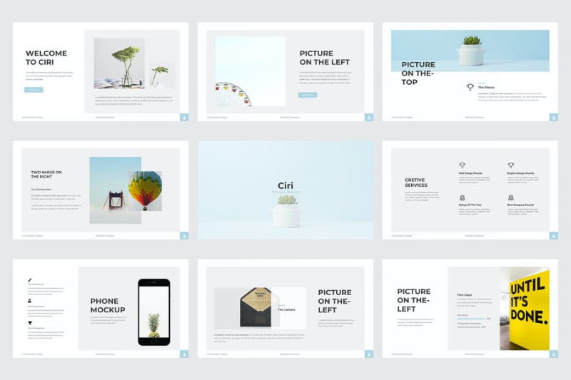 ciri minimal creative powerpoint template