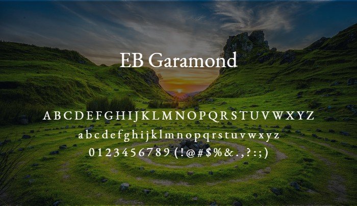 eb garamond best free serif fonts