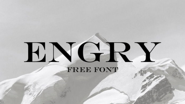 engry free serif font