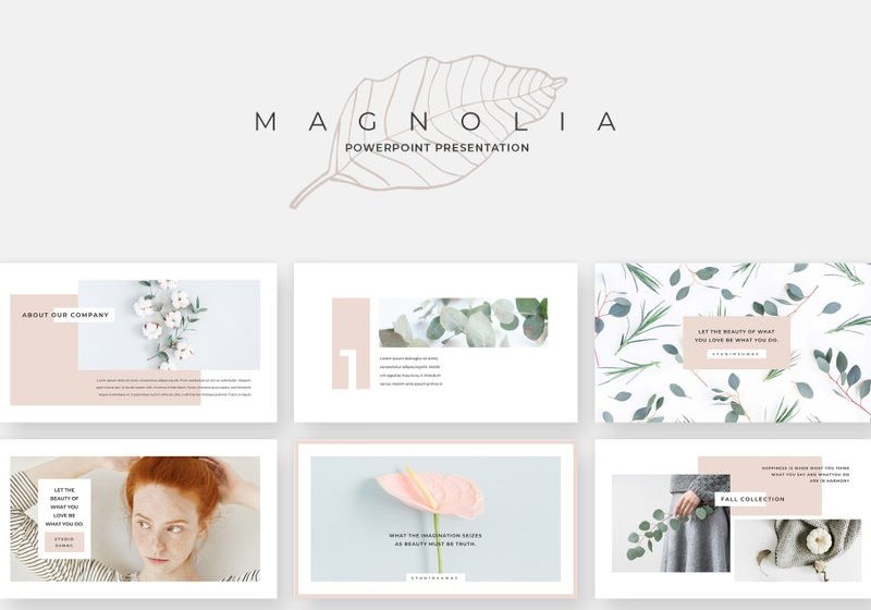 magnolia minimal elegant powerpoint presentation