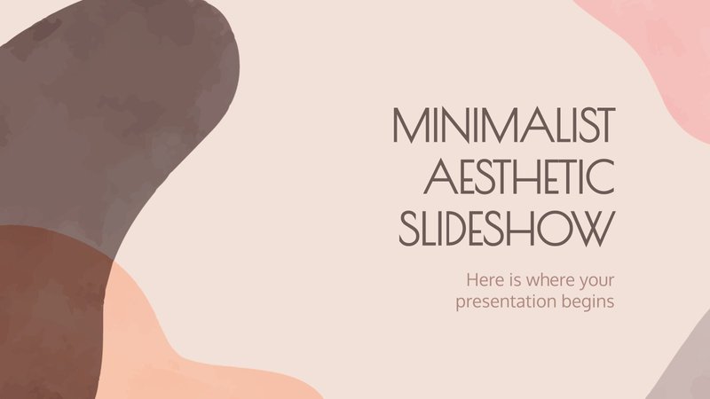 minimalist aesthetic slideshow ppt template