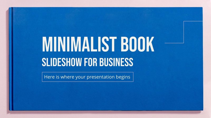 minimalist book style powerpoint template