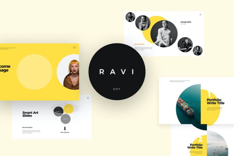 ravi minimal clean powerpoint template