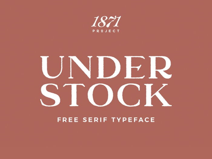 understock free vintage serif font