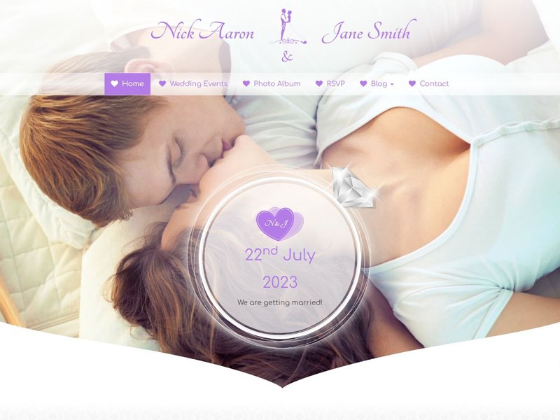 wedding paradise responsive HTML template