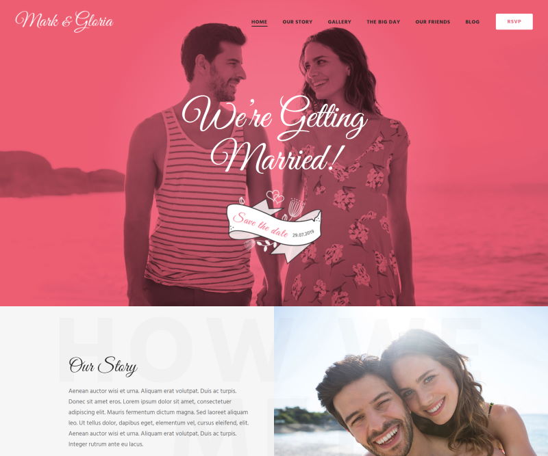 wowedding wedding oriented website html template