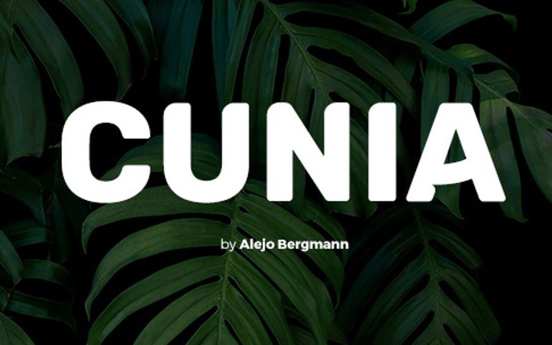 cunia free bold sans serif font