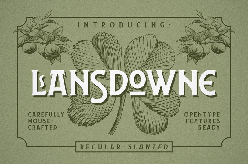 lansdowne free decorative font